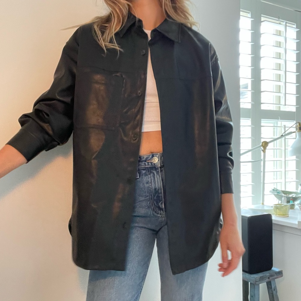 H&M faux leather jacket